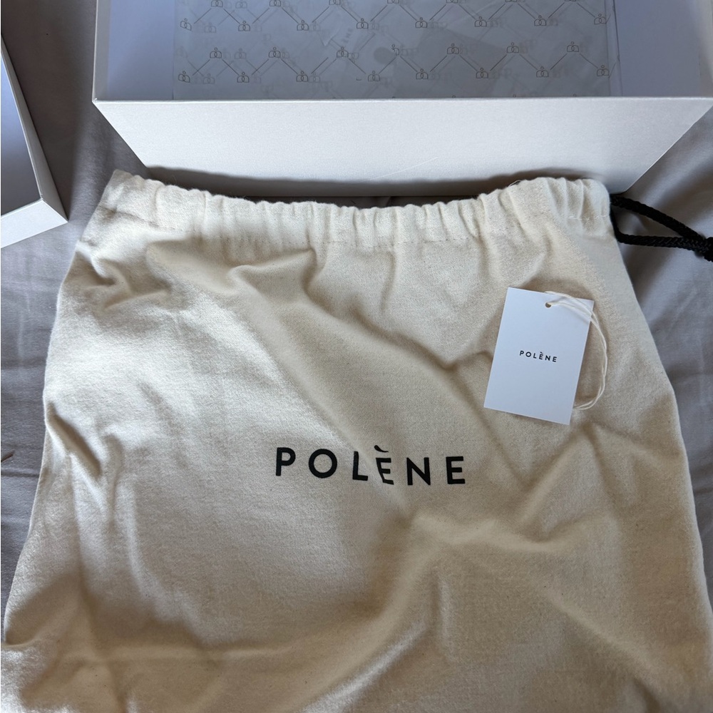 Polène Brown Pebbled Leather Shoulder Bag with Gold Hardware - Picture 7 of 14